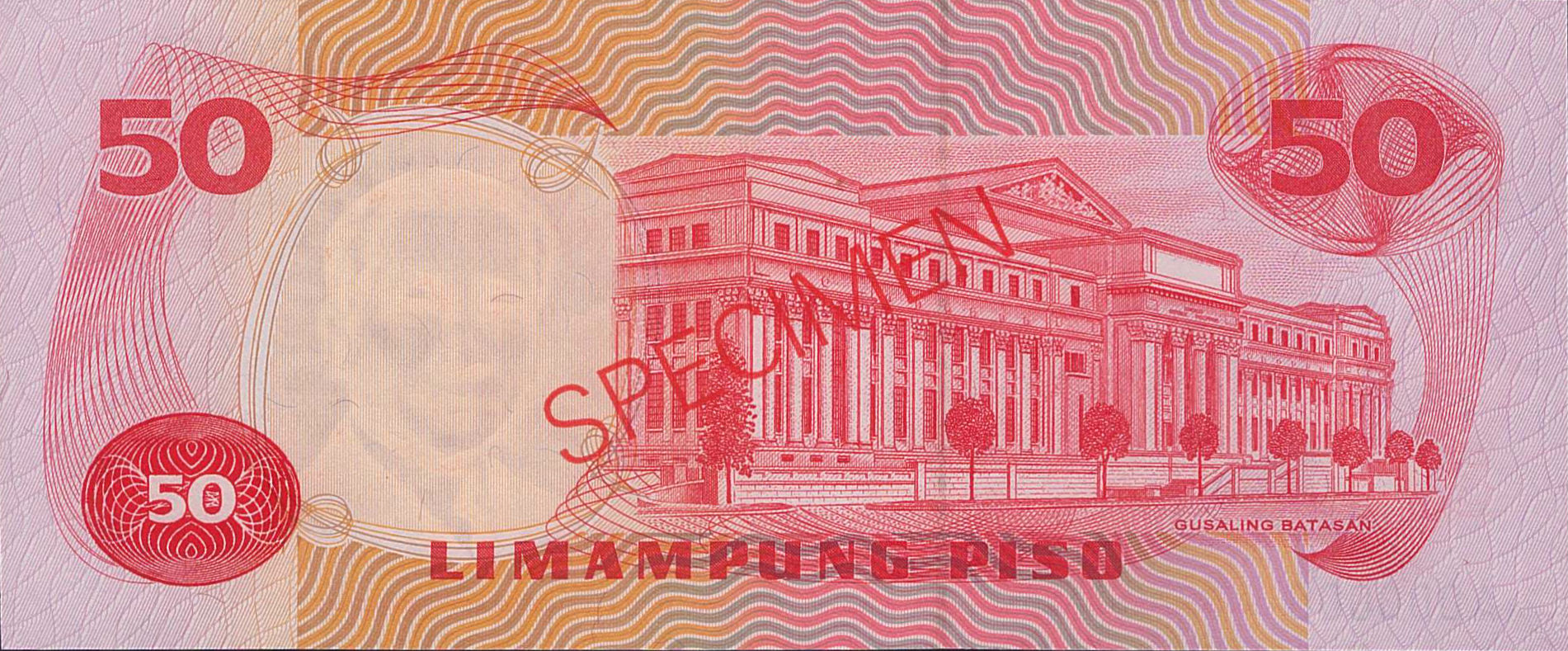 Philippines 50 1970 UNC P-156/as [Specimen]